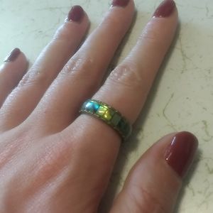 Abalone shell size 8 ring